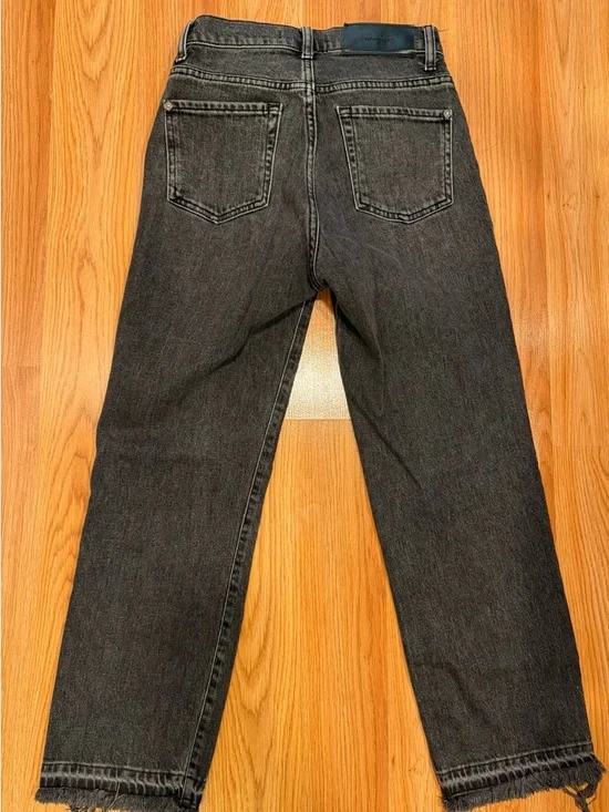 Women’s Black Washed Straight-Leg Jeans - Picture 2 of 2
